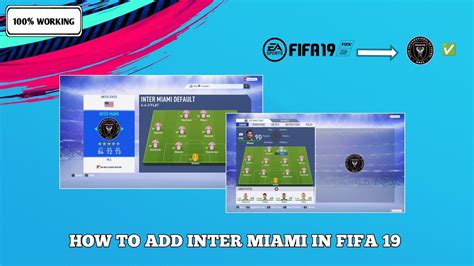 How To Add Inter Miami In Fifa 19 Inter Miami Squad Update I Messi In Inter Miami 100