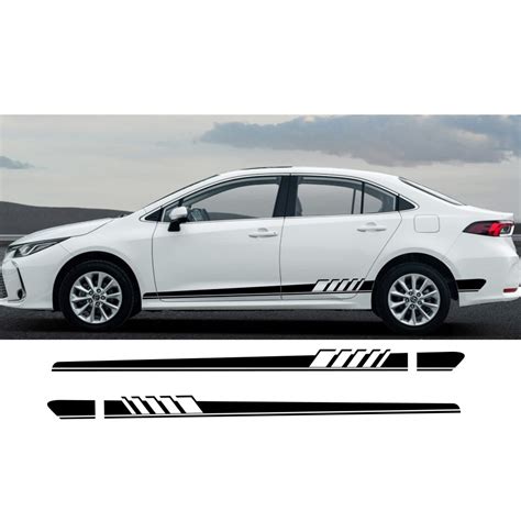 Buy Gywklcz Car Vinyl Side Body Decals For Toyota Corollayarischr