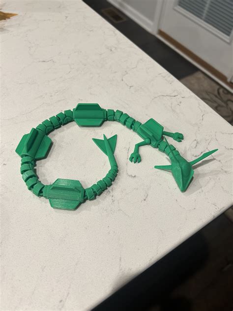 Articulated Rayquaza D Printed And Hand Painted Etsy Canada