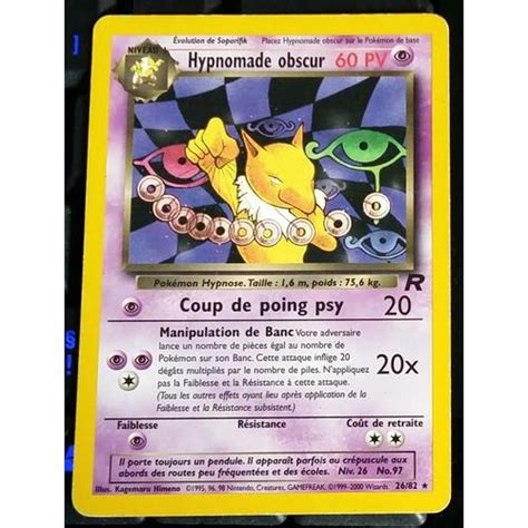 Carte Pokemon Hypnomade Obscur Team Rocket Vf Rakuten