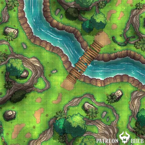 A Small Encounter Map With River And Bridge For Your Hero S Journey