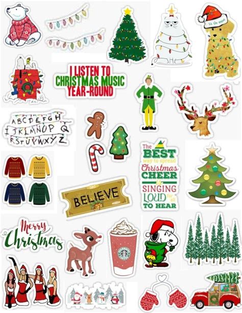 Christmas sticker pack Рисунки Хипстерские рисунки Наклейки