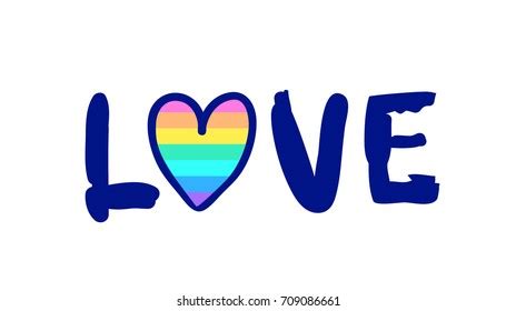 Equal Love Inspirational Gay Pride Poster Stock Vector Royalty Free