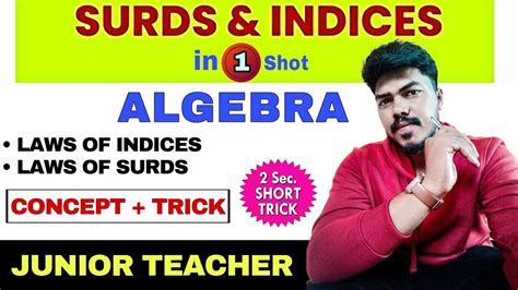 Surds And Indices Algebra PART 7 Mathematics JT OTET FIREMAN