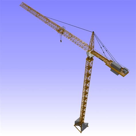 Tower Crane 3d Model 28 3ds Dwg Fbx Obj Stl Max Free3d