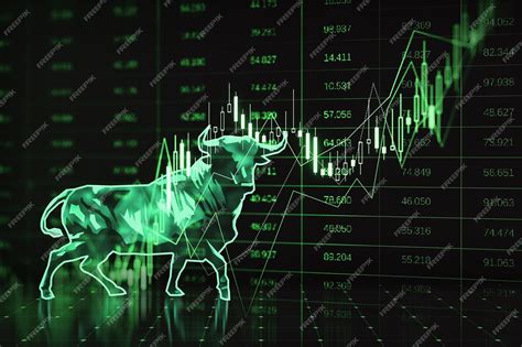 Premium Photo Abstract Green Candlestick Bear And Bull Forex Chart