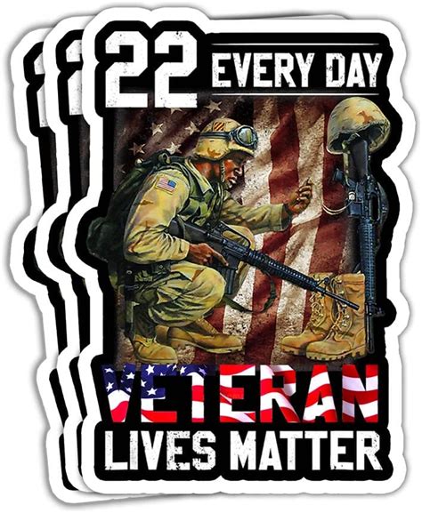 Amazon TOPIMOON 3Pcs 22 A Day Veteran Lives Matter Veteran Day