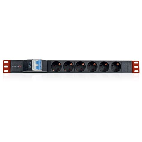 Rack 19 PDU 6 Outlets Schuko With Circuit Breaker 1HE Multisockets