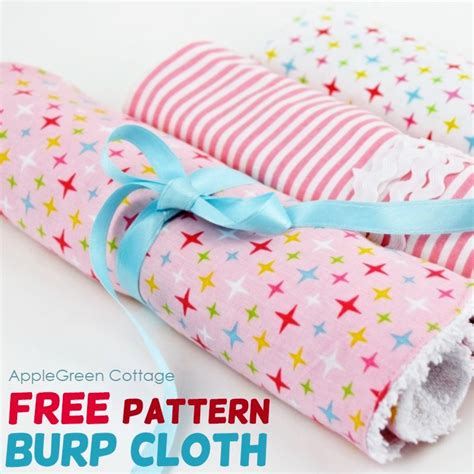 Free Burp Cloth Pattern - So cute! - AppleGreen Cottage