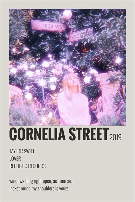 Cornelia Street Poster Polaroid Taylor Swift Lover Taylor Swift