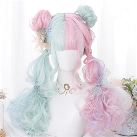 Macaron Lolita Long Curly Hair Yv42441 Lolita Hair Kawaii Wigs