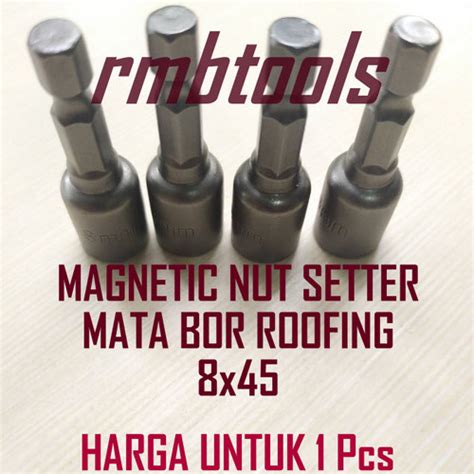 Jual MATA BOR ROOFING SOK BOR MAGNETIC NUT SETTER KUNCI 8x45 Mm