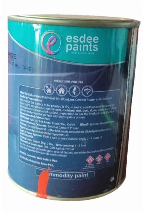 Esdee Supernamel Premium Gloss Enamel Deep Orange Paint For Metal