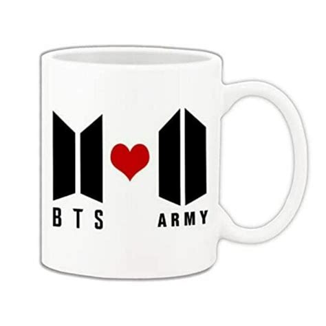 Mug Morning BTS Merch for Girls BTS Love Army Black Logo on White ...