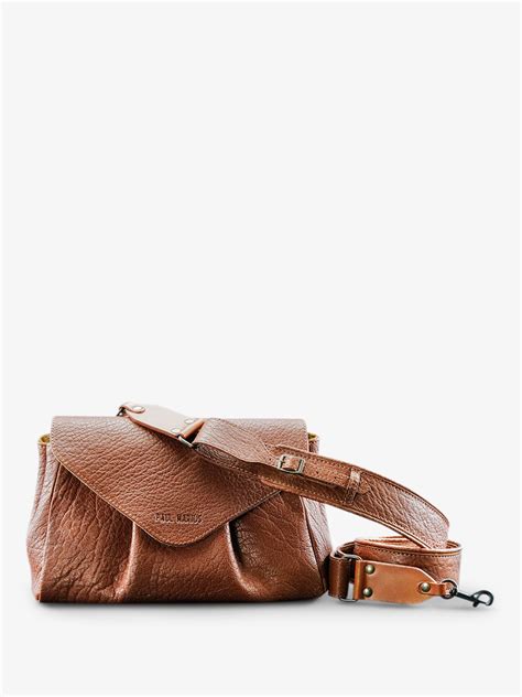 Suzon M Naturel Sac Bandouliere Cuir Paulmarius Marron Paul Marius