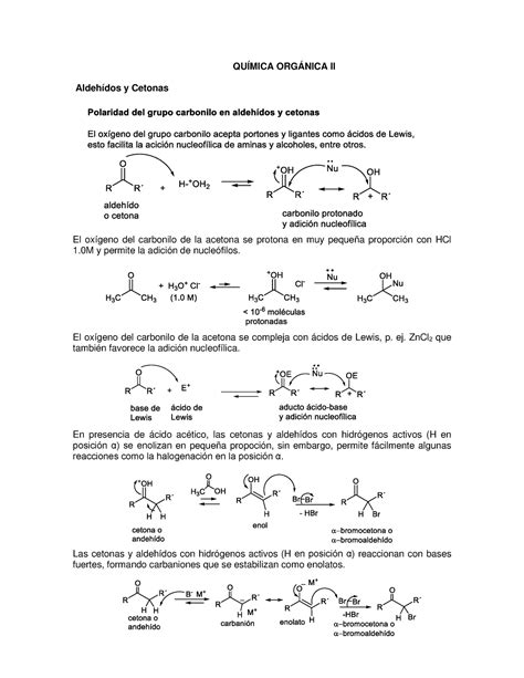 Semana 1 Aldehidos QuÍmica OrgÁnica Ii Aldehídos Y Cetonas El