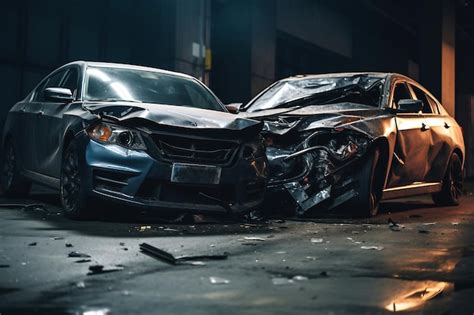 Accidente automovilístico de dos autos colisión de autos dos autos