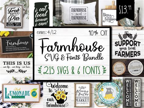 Farmhouse SVG & Font Bundle - So Fontsy