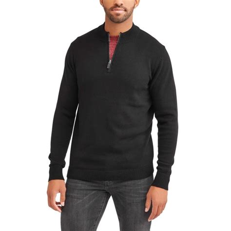 George Mens And Big Mens Quarter Zip Sweater Up To Size 5xl