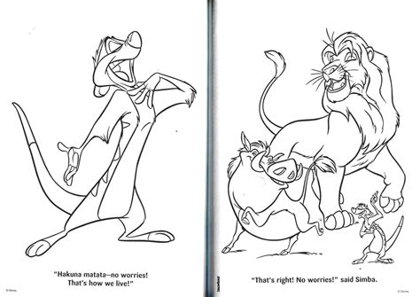 The Lion King Hakuna Matata Coloring Pages