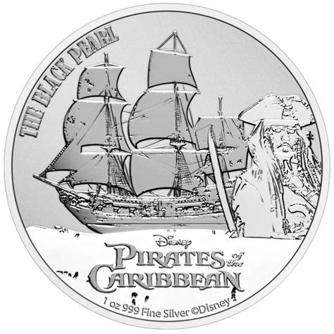 2021 1 Oz 2 NZD Niue Silver The Black Pearl Pirates Of The Caribbean