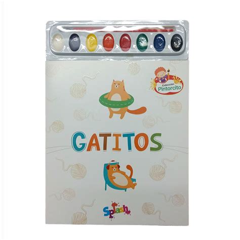 Libro Para Colorear Splash Colecci N Pintorcito C Acuarelas Gatitos