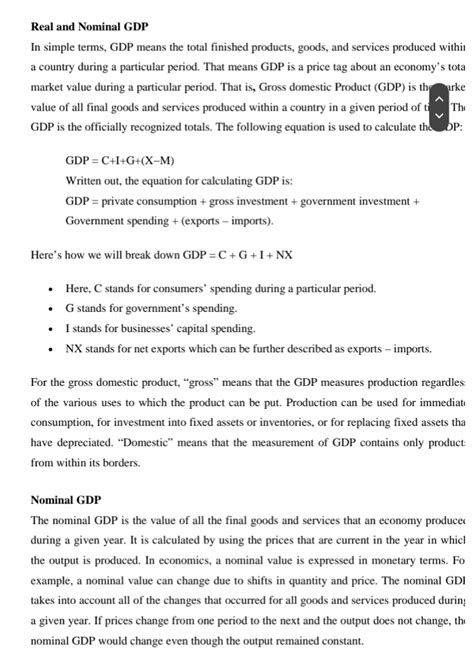 Real Gdp And Nominal Gdp Business Economics Studocu