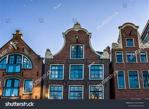 Facades Amsterdam Canal Houses Holland Stock Photo 2164349851