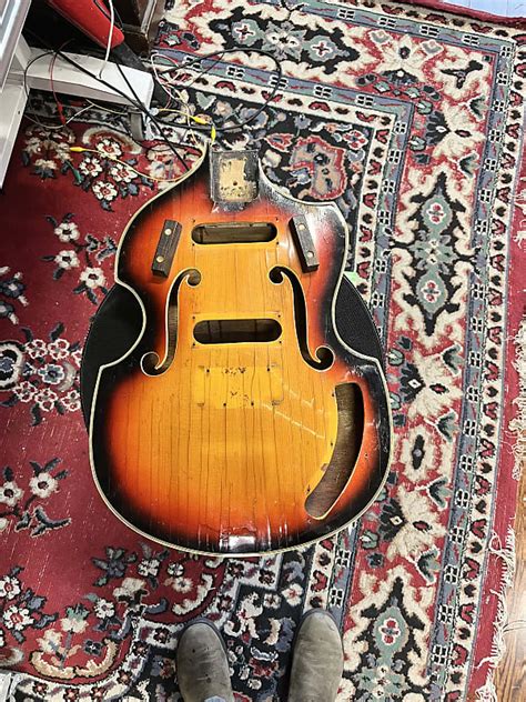 Teisco Del Ray Violin Bass Body 1960s Reverb