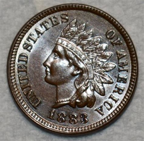 Brilliant Uncirculated 1883 Indian Head Cent Razor Sharp Blazing