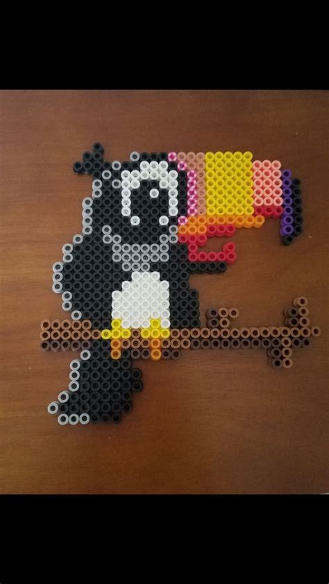 Toucan Perler Bead Beaded Jewlery Patterns Perler Beads Beaded Jewlery