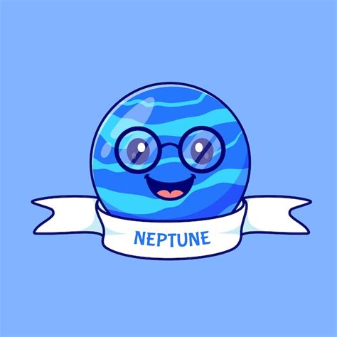 Premium Vector Cute Colorful Neptune Planet Logo Illustration