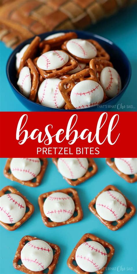 Baseball Pretzel Bites Baseball Themed Snack Idea Recipe Baseball