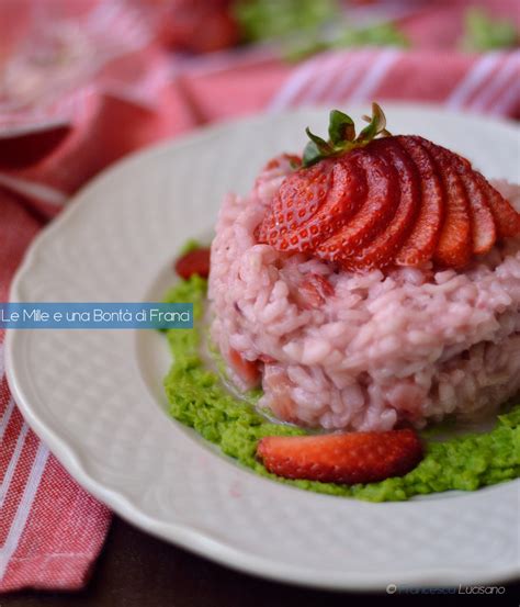 Risotto Alle Fragole Su Crema Di Piselli