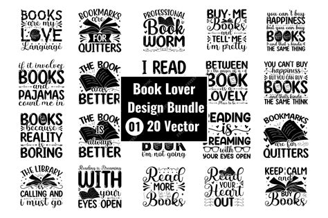 Premium Vector Books 20 Vector Design Bundle Svg Book Design Book