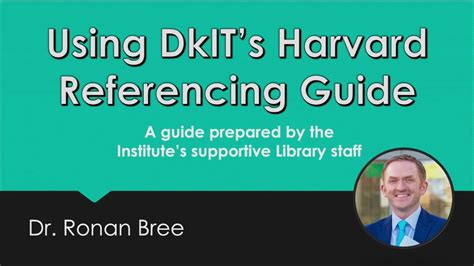 Harvard Referencing Guide Created By Dkits Library Team Youtube