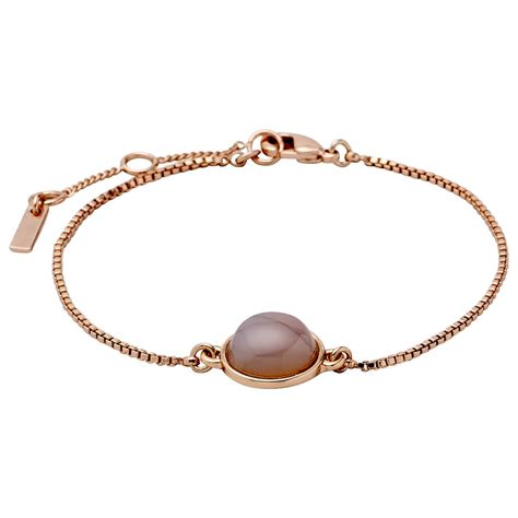 Pilgrim Bracelet Rose Gold Plated Grey 17cm 3cm 601814122