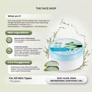 Jual The Face Shop Jeju Aloe Vera Refreshing Soothing Gel 300ml