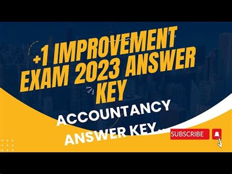 Plus One Improvement Exam October 2023 Accountancy Answer Key YouTube