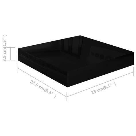 Schweberegale 4 Stk Hochglanz Schwarz 2323 53 8 Cm MDF Urban Lifestyle