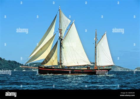 Traditional Trawler Yacht Stock Photo - Alamy