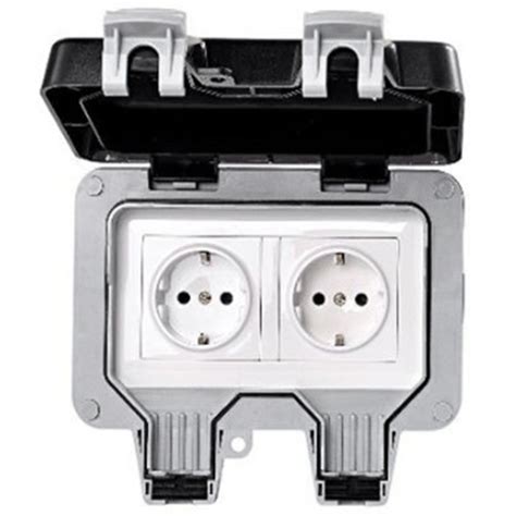 Ip66 Weatherproof Waterproof Outdoor Wall Power Socket 16a Double Eu