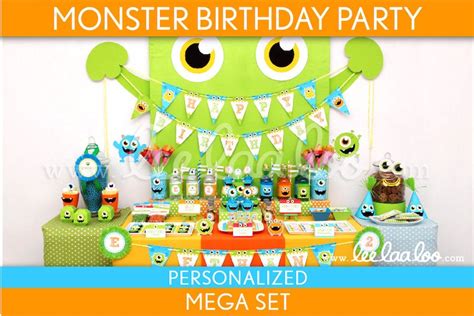 Little Monster Birthday Party Mega Set Personalized - Etsy