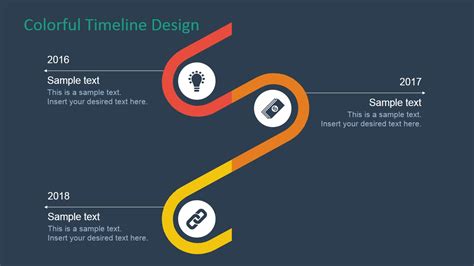 Colorful Timeline Design for PowerPoint - SlideModel