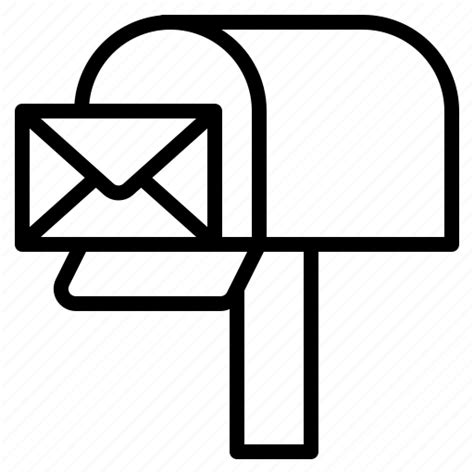 Contact Email Inbox Letter Mail Mailbox Outline Icon Download