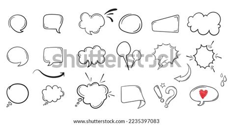 Hand Drawn Comic Speech Bubble Collection Stock Vector Royalty Free 2235397083 Shutterstock