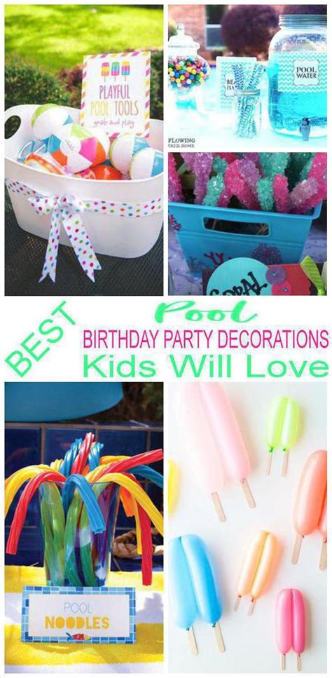 Pool Birthday Party Decorations - Kid Bam | Pool birthday, Pool party ...