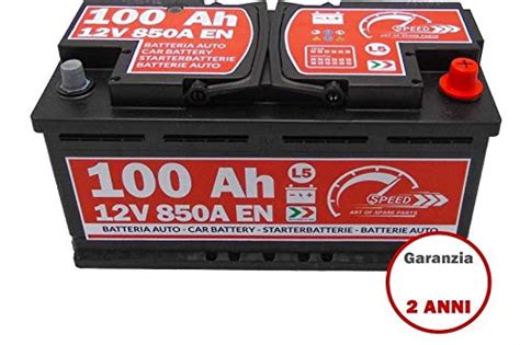 BATTERIA AVVIAMENTO AUTO ORIGINALE SMC MARCHIO SPEED L5 100AH 12V 850A