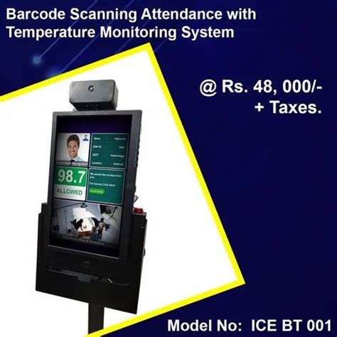 Barcode Scanning Attendance With Temperature Monitoring System at Rs ...