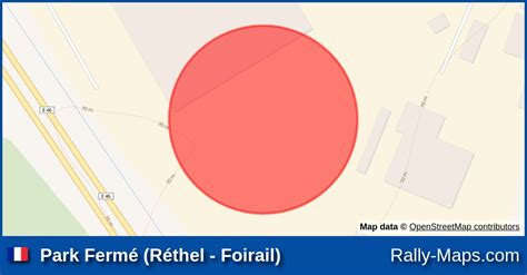 Karte Park Fermé Réthel Foirail Rallye National des Ardennes